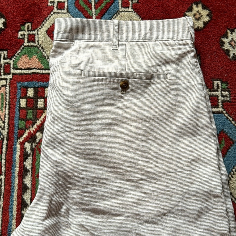 Brown stripe linen shorts - Picture 6 of 6